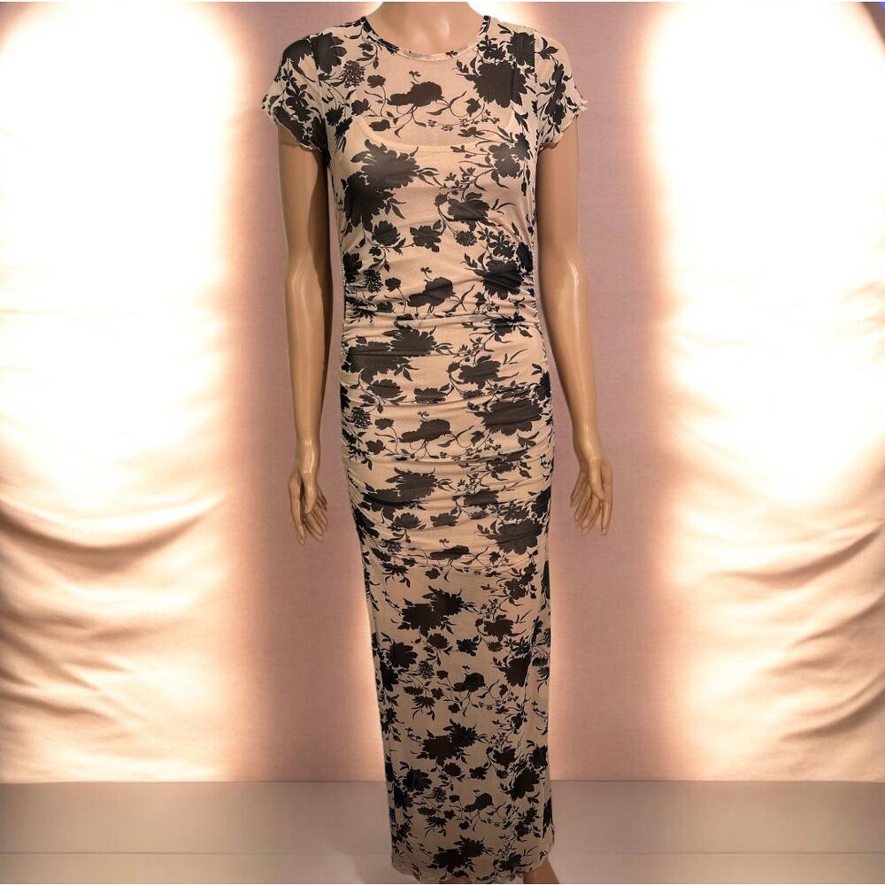 No Comment Floral Bodycon Maxi Dress Size Small